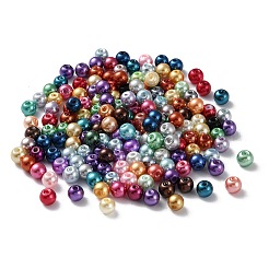 Baking Paint Pearlized Glass Pearl Round Bead Strands&nbsp;HY-Q004-6mm-M