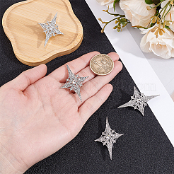 4Pcs Alloy Rhinestone Lapel Pins for Backpack Clothes&nbsp;JEWB-HY0001-64B