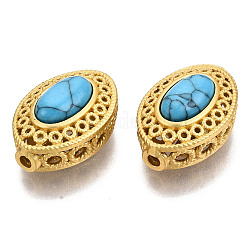 4-Hole Synthetic Turquoise Beads&nbsp;KK-S310-39A