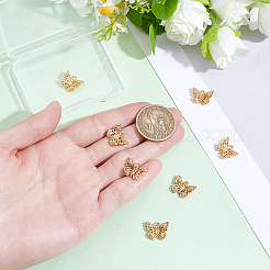 10Pcs Brass Micro Pave Clear Cubic Zirconia Pendants&nbsp;KK-BBC0025-68