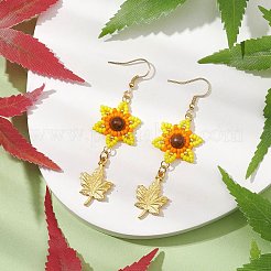 Seed Beads Dangle Earrings&nbsp;EJEW-MZ00221