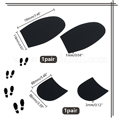 2 Pair 2 Styles Skid Rubber Shoes Bottom&nbsp;FIND-GA0003-82
