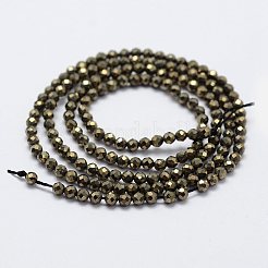 Natural Pyrite Beads Strands&nbsp;LS-G-K185-03