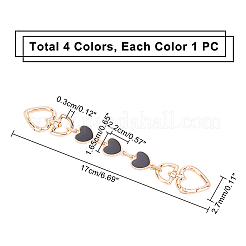 4Pcs 4 Colors Light Gold Zinc Alloy Hanger Clasps&nbsp;FIND-PH0001-42