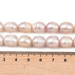 Natural Cultured Freshwater Pearl Beads Strands&nbsp;PEAR-F020-24B