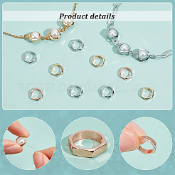 36Pcs 3 Colors Brass Bead Frame&nbsp;KK-NB0003-45