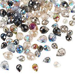 100Pcs 2 Styles Transparent Electroplate Glass Beads&nbsp;EGLA-TA0013-45