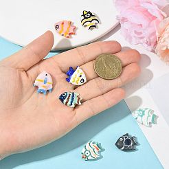 8Pcs 8 Colors Handmade Porcelain Beads&nbsp;PORC-FS0001-52
