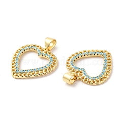 Brass Micro Pave Cubic Zirconia Pendants&nbsp;ZIRC-L103-022G