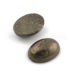 Oval Natural Pyrite Cabochons&nbsp;G-I125-10-18x13mm-01