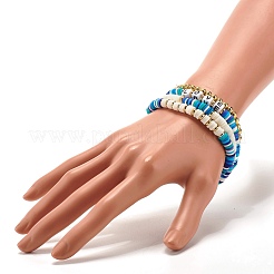 Polymer Clay Heishi Beads Bracelets Set&nbsp;BJEW-JB07242-02