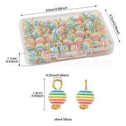 50Pcs Transparent Stripe Resin Charms&nbsp;PALLOY-FS00041-01