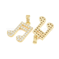 Brass Clear Cubic Zirconia Pendants&nbsp;KK-E800-02G-1