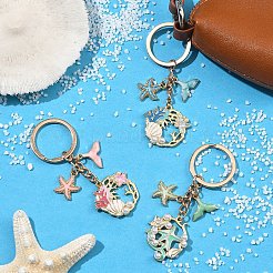 3Pcs Alloy Enamel Keychains&nbsp;KEYC-YW00289