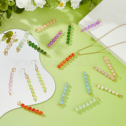 18Pcs 9 Color Natural & Dyed Malaysia Jade Pendants&nbsp;PALLOY-FH00131