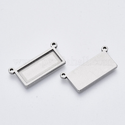 Non-Tarnish 201 Stainless Steel Pendant Cabochon Settings&nbsp;STAS-R101-07