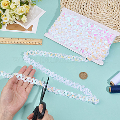 Wave Polyester Lace Trim&nbsp;OCOR-WH0078-411A