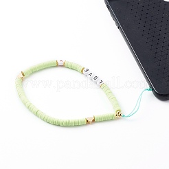 Polymer Clay Heishi Beaded Mobile Straps&nbsp;HJEW-JM00464-02