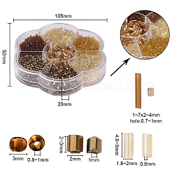 7 Style Transparent & Trans & Metallic Colours Glass Seed Beads&nbsp;SEED-YW0001-45B