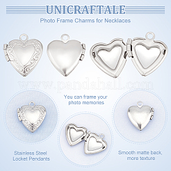 316 Stainless Steel Locket Pendants&nbsp;STAS-UN0055-04