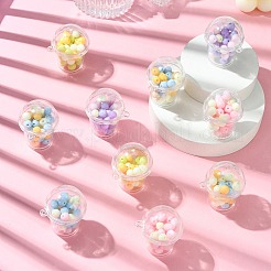 10Pcs Milk Tea Cup Theme Opaque Acrylic Pendants&nbsp;OACR-CJ0002-34