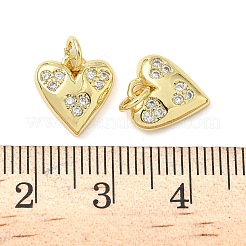 Brass Micro Pave Cubic Zirconia Pendants&nbsp;KK-Z120-61B-G