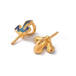 Brass Enamel Eye Pin Peg Bails&nbsp;KK-K399-16B-02