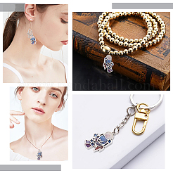 60Pcs 4 Style Tibetan Style Alloy Open Back Bezel Pendants&nbsp;TIBEP-SC0002-01
