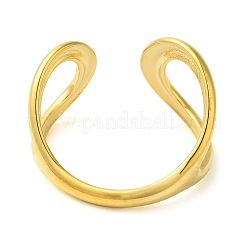 304 Stainless Steel Open Cuff Rings for Women&nbsp;LS-RJEW-Z043-02B