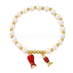 Brass Cubic Zirconia Stretch Bracelets&nbsp;BJEW-K278-03G