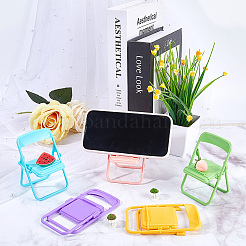 5pcs 5 style Cute Mini Chair Shape Cell Phone Stand&nbsp;AJEW-CP0007-16