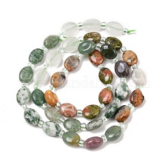 Natural Quartz Crystal & Crazy Agate & Green Spot Jasper & Unakite & Green Strawberry Quartz & Indian Agate Beads Strands&nbsp;G-Z135-A14
