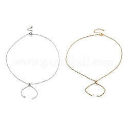 2Pcs 2 Colors 304 Stainless Steel Singapore Chain Necklace Making&nbsp;AJEW-JB01333