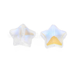 Electroplate Transparent Glass Beads&nbsp;GLAA-T022-25-B01