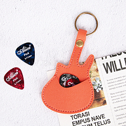 Leather Guitar Pick Holder Keychain&nbsp;AJEW-WH20816-061AB-03