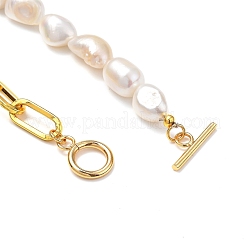 Natural Baroque Pearl Keshi Pearl Beaded Necklaces&nbsp;NJEW-JN02905