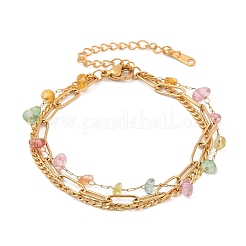 Bohemia Style 304 Stainless Steel Multi-strand Bracelets&nbsp;BJEW-U026-07G