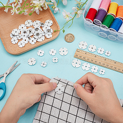 24 Pairs 4 Styles Zinc Alloy Snap Buttons&nbsp;FIND-FG0004-96P