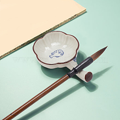 2Pcs 2 Styles Ceramics Ink Plate with Handle&nbsp;DIY-PH0010-99A