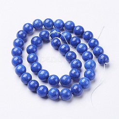 Natural Mashan Jade Round Beads Strands&nbsp;G-D263-10mm-XS08