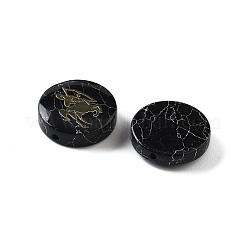Dyed Black Synthetic Turquoise Beads&nbsp;G-F775-B02