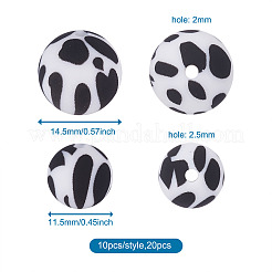 20Pcs 2 Colors Silicone Beads&nbsp;SIL-TA0001-07A