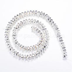 Electroplate Non-magnetic Synthetic Hematite Bead Strands&nbsp;G-Q465-15S