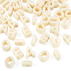 50Pcs 5 Styles UV Plating Opaque Acrylic Beads&nbsp;PACR-TA0001-31A