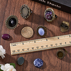 DIY Gemstone Finger Ring Making Kit&nbsp;DIY-SC0022-30