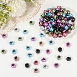 300Pcs Matte Rondelle Spray Painted Acrylic European Beads&nbsp;OACR-PA0001-74