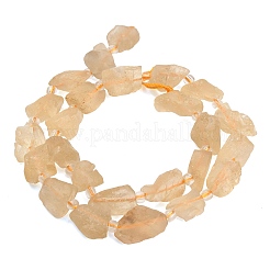Raw Rough Heated Natural Lemon Quartz Beads Strands&nbsp;GG-CBA0B77-A06-01