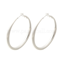 Brass Hoop Earrings for Women&nbsp;LS-EJEW-A121-18C-S