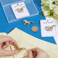 4Pcs Horse Alloy Brooch&nbsp;JEWB-PH0001-55G
