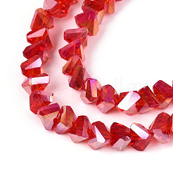 Electroplate Transparent Glass Beads Strands&nbsp;LS-GLAA-N021-4mm-08